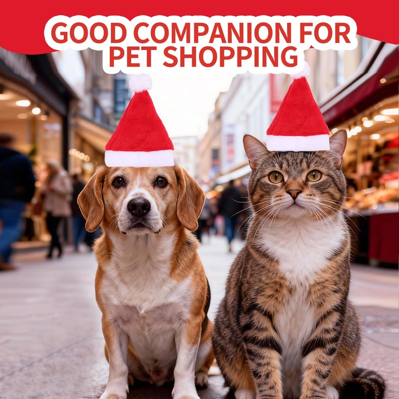 Yahpetes Dog Cat Pet Santa Hat Christmas Santa Claus 4 Pcs Pet Christmas Hats 5.5"X7.8" Dog Costume for Puppy Kitten Small Cats Dogs Pets - Image 5